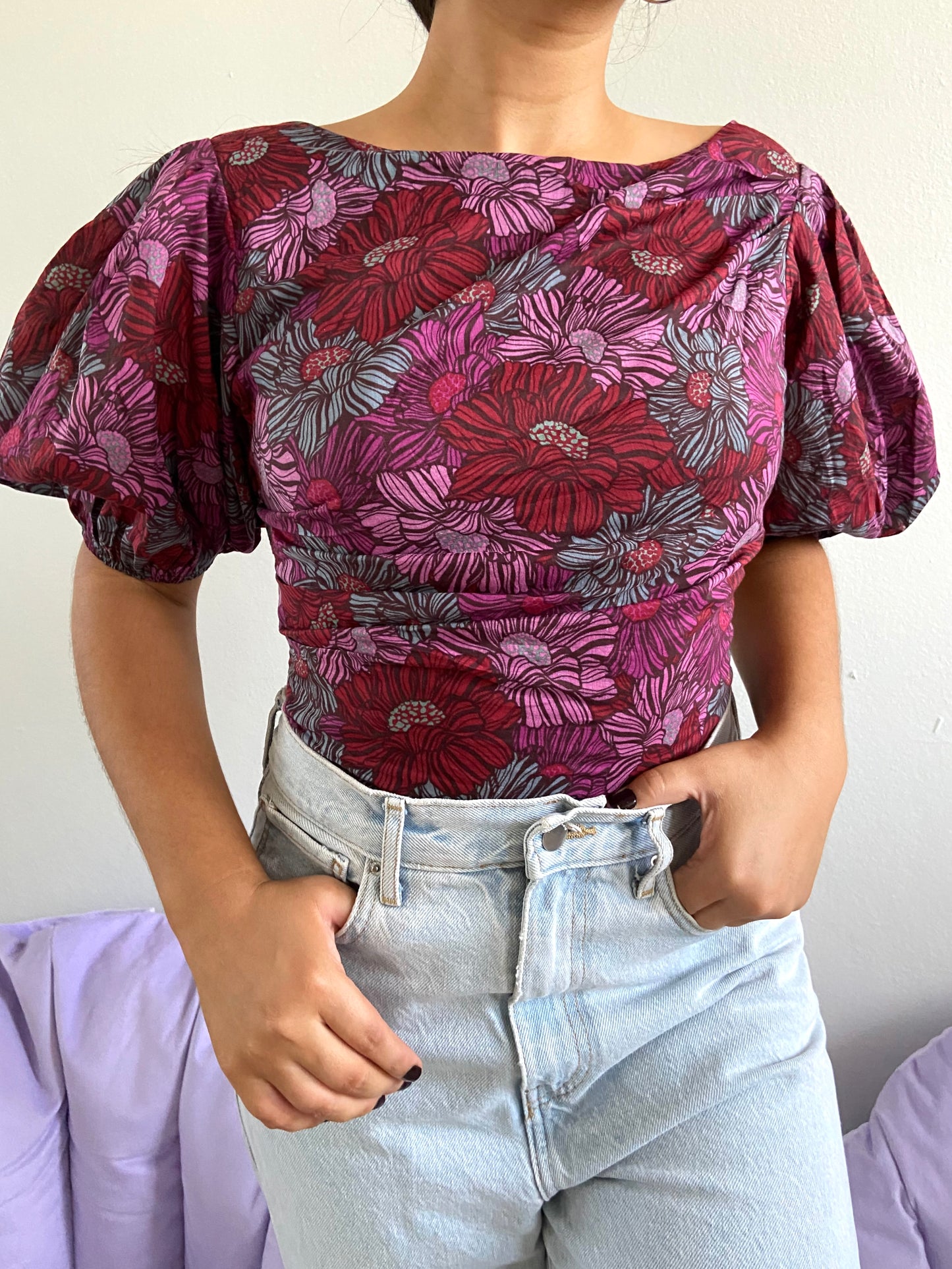 Puff Floral Top