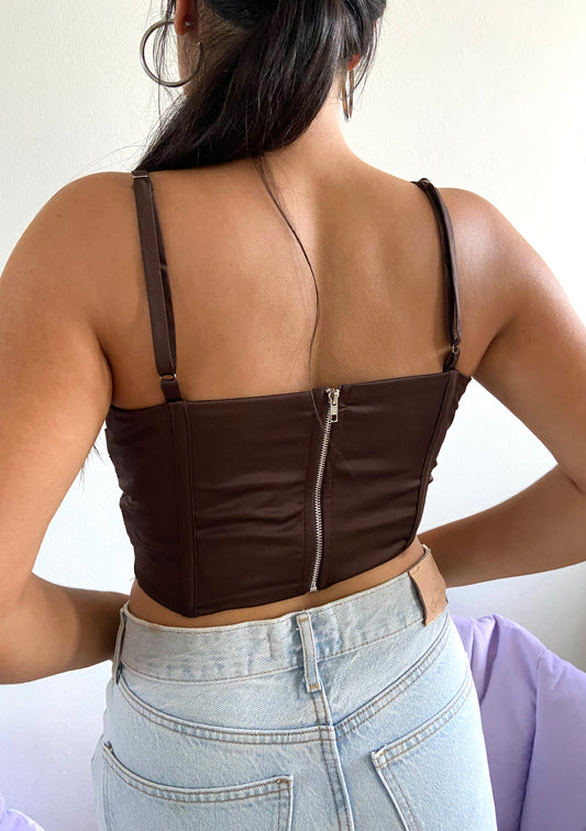 Chocolate Corset Top