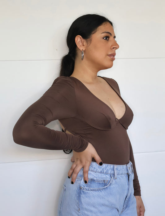 Chocolate Sleeve Bodysuit