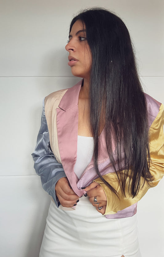 Satin Color Blazer