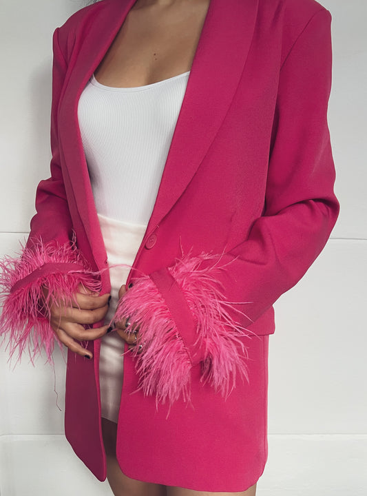 Feathers Pink Blazer